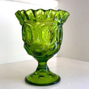 Vintage LE Smith Glass Footed Compote